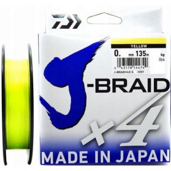 PLECIONKA DAIWA J-BRAID X4E 0,10mm 135m YELLOW