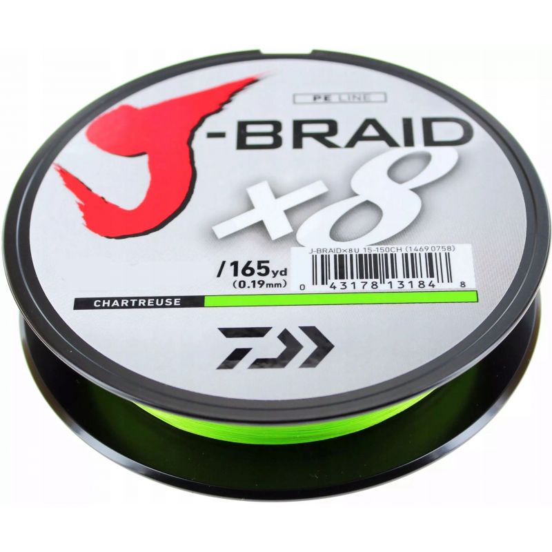 PLECIONKA DAIWA J-BRAID X8 0,24mm 300m CHARTREUSE