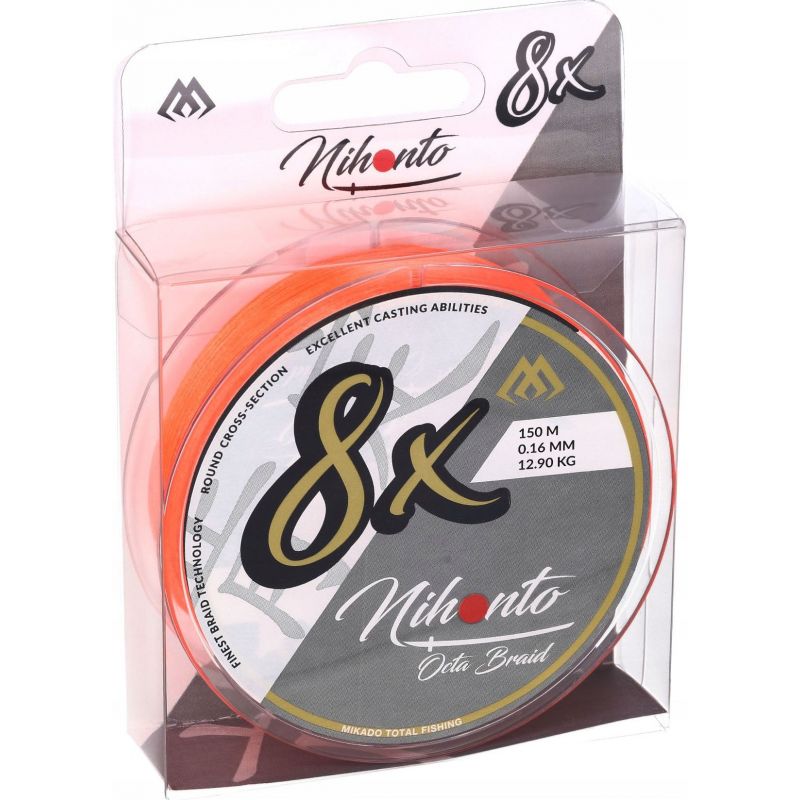 PLECIONKA NIHONTO OCTA BRAID 150m ORANGE 0,35mm