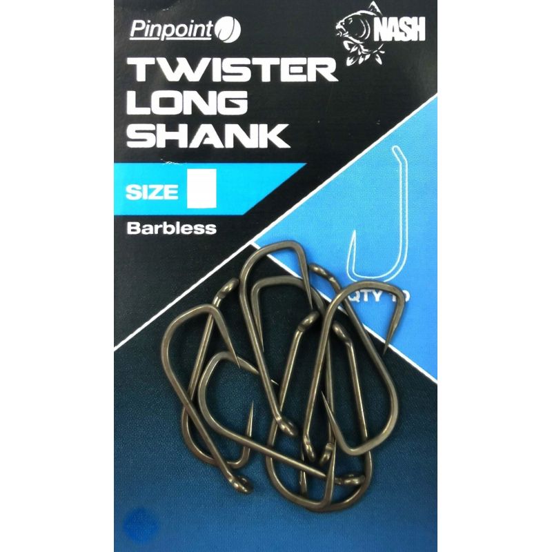HACZYKI NASH KARPIOWE TWISTER LONG SIZE 6 BARBLESS