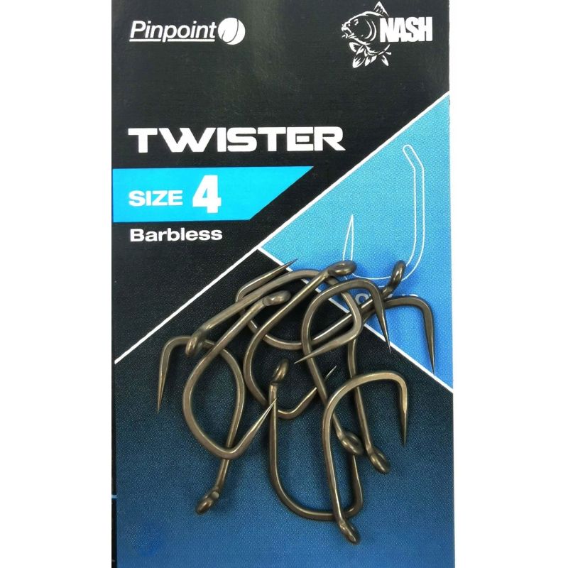 HACZYKI NASH KARPIOWE TWISTER SIZE 6 BARBLESS