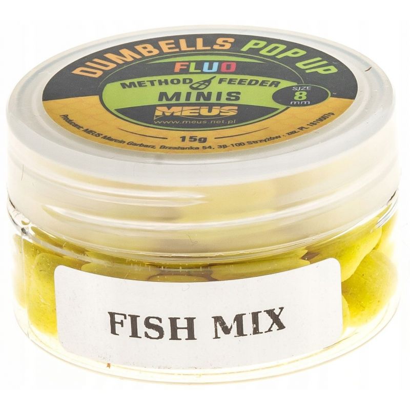 DUMBELLS MEUS FLUO POP UP 8mm MINIS FISH MIX