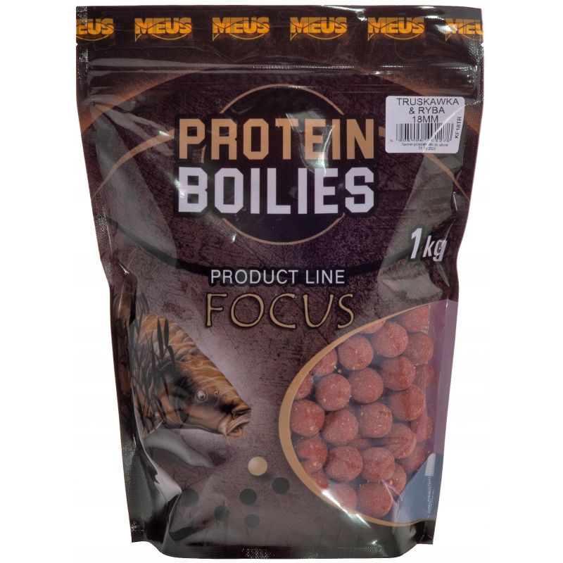 KULKI ZANĘTOWE MEUS FOCUS 1kg 18mm RYBA TRUSKAWKA