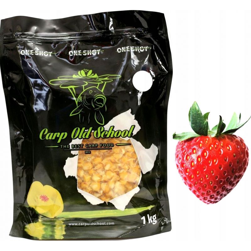 KUKURYDZA CARP OLD SCHOOL ZANĘTOWA 1kg TRUSKAWKA