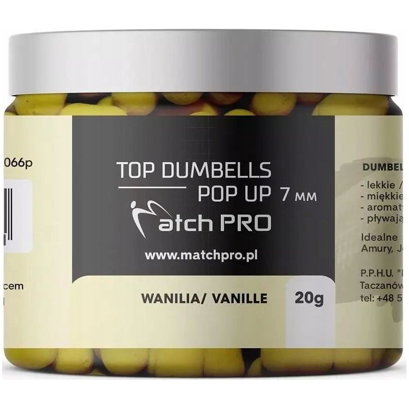 DUMBELLS MATCH PRO TOP POP UP WANILIA 7mm 20g