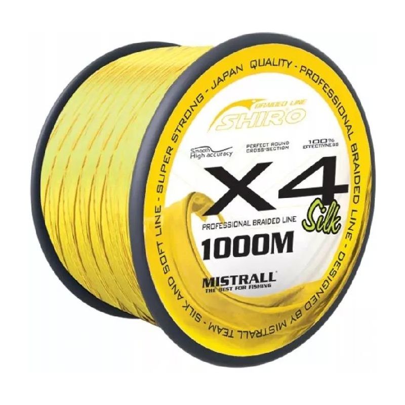 PLECIONKA MISTRALL FLUO SHIRO X4 1000m 0,17mm