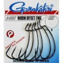 HACZYKI GAMAKATSU WORM OFFSET EWG BLACK  2/0