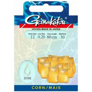 HACZYKI WIĄZANE GAMAKATSU CORN PRZYPON 0,25mm 6