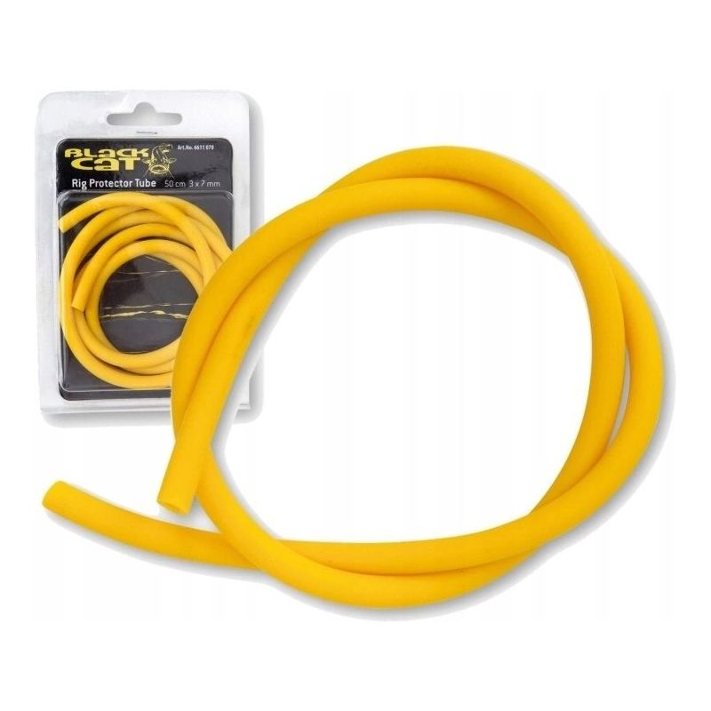 RURKA BLACK CAT GUMOWA ŻÓŁTA RIG TUBE 3mm 1,0m