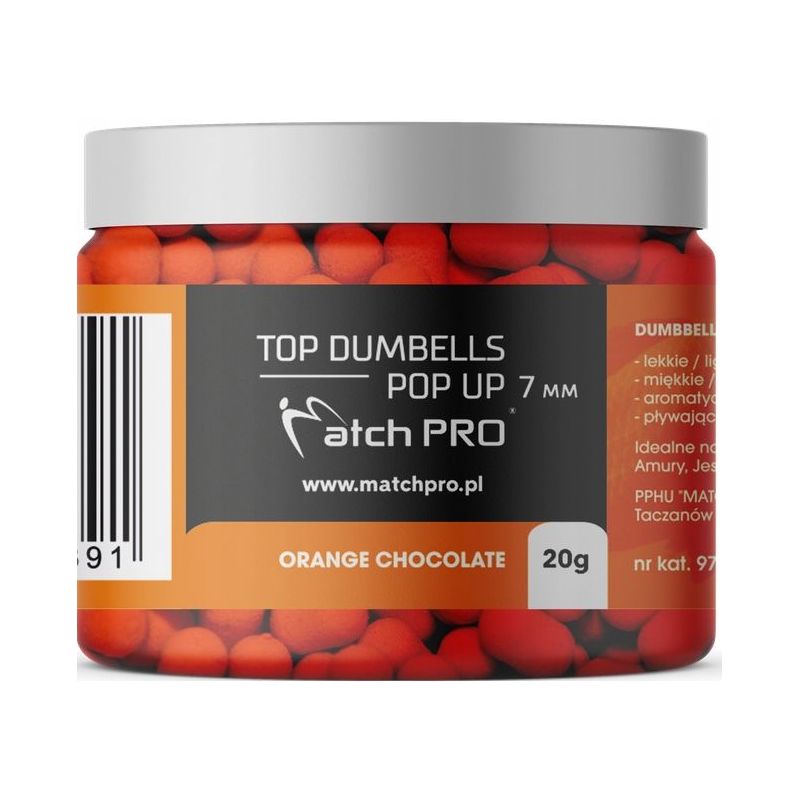 DUMBELLS MATCH PRO TOP POP UP ORANGE CHOCO 7mm 20g