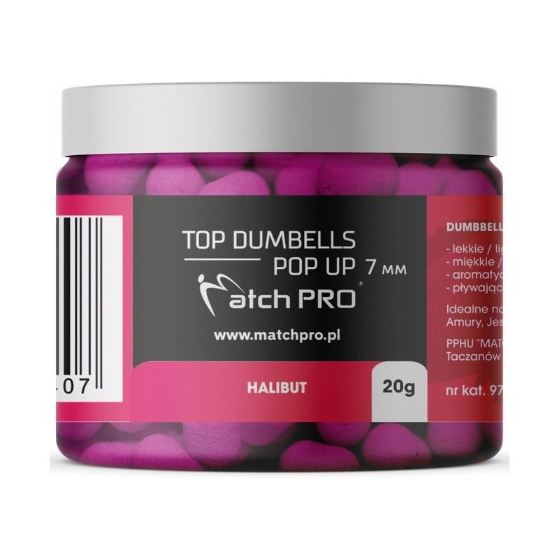 DUMBELLS MATCH PRO TOP POP UP HALIBUT 7mm 20g