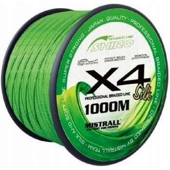 PLECIONKA MISTRALL SHIRO X4 1000m ZIELONA 0,15mm