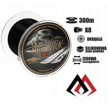 PLECIONKA NIHONTO OCTA BRAID 300M BLACK 0,40mm