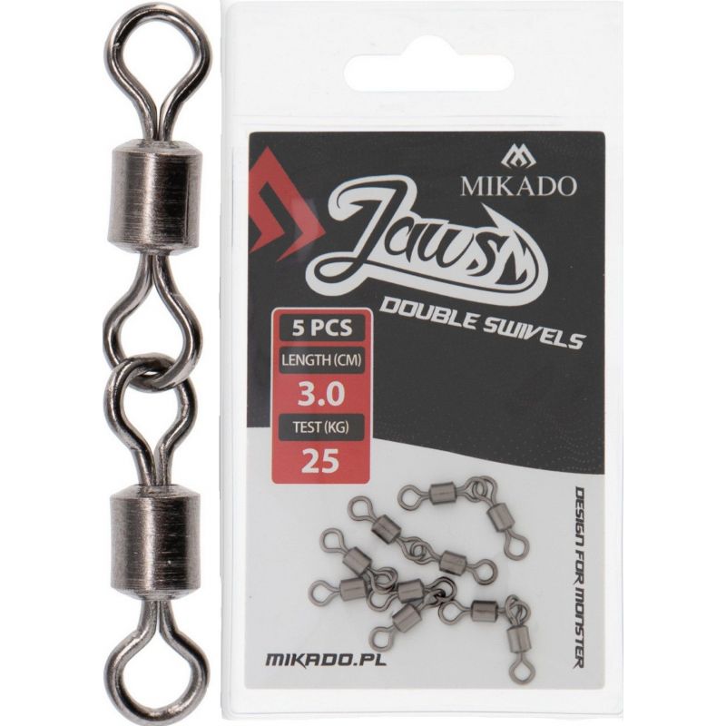 KRĘTLIK MIKADO JAWS DOUBLE SWIVELS 25kg 5szt