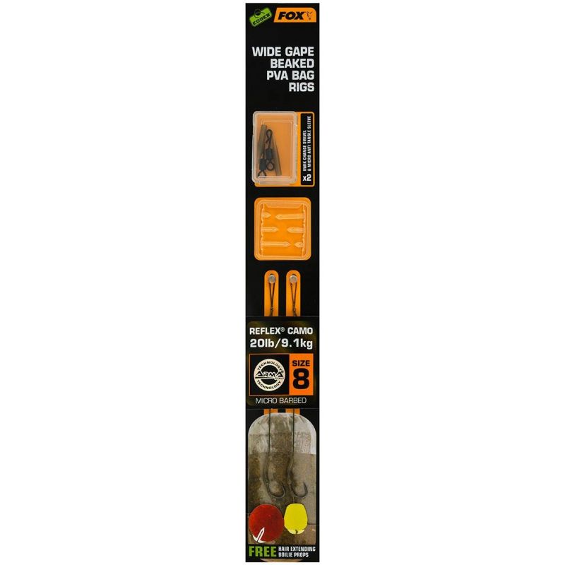 PRZYPON FOX WIDE GAPE BEAKED PVA RIG HAK 8 20lb