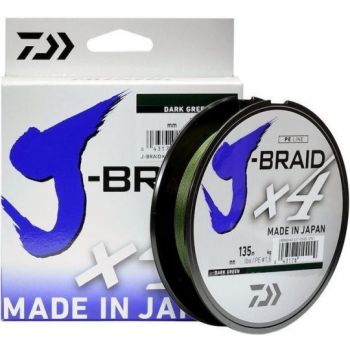 PLECIONKA DAIWA J-BRAID X4E 0,10mm 135m DARK GREEN
