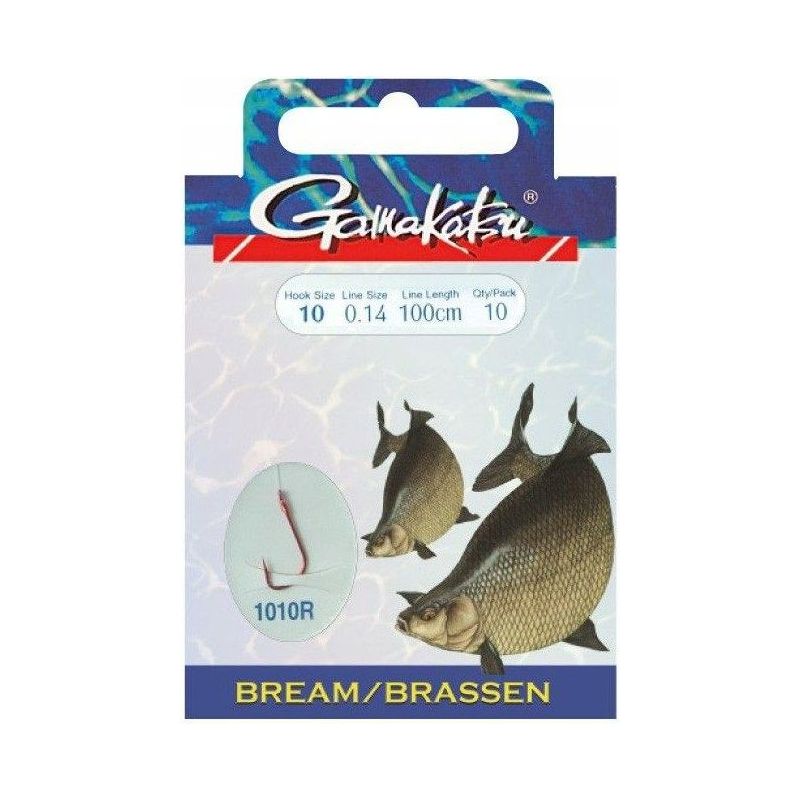 HACZYKI WIĄZANE GAMAKATSU BREAM RED 0,12mm 16