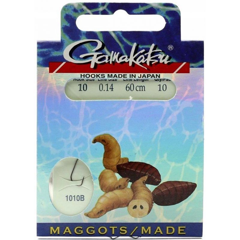 HACZYKI WIĄZANE GAMAKATSU MAGGOTS 0,12mm 12 60cm