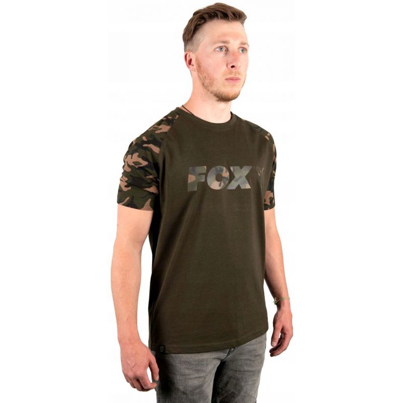 KOSZULKA T-SHIRT FOX REGLAN KHAKI COMO ROZMIAR S