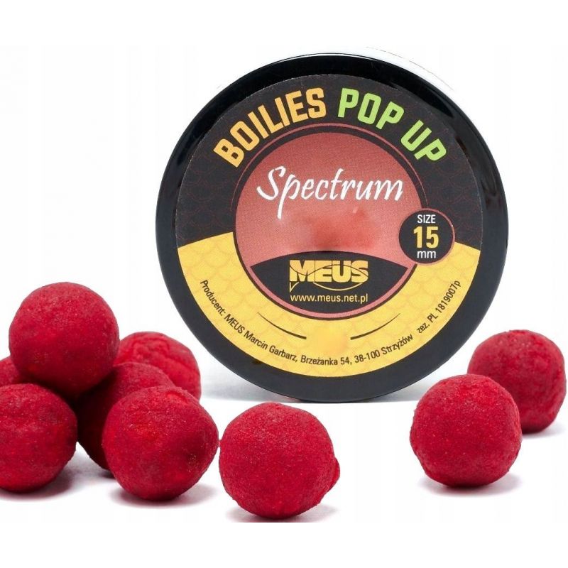 KULKI MEUS POP UP SPECTRUM 15mm 50g TRUSKAWKA