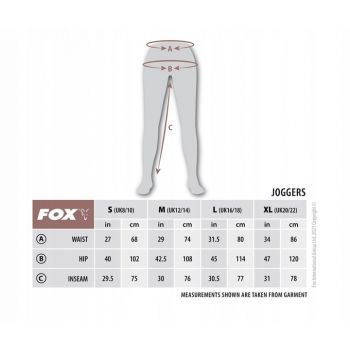 SPODNIE DAMSKIE FOX WC JOGGER XL