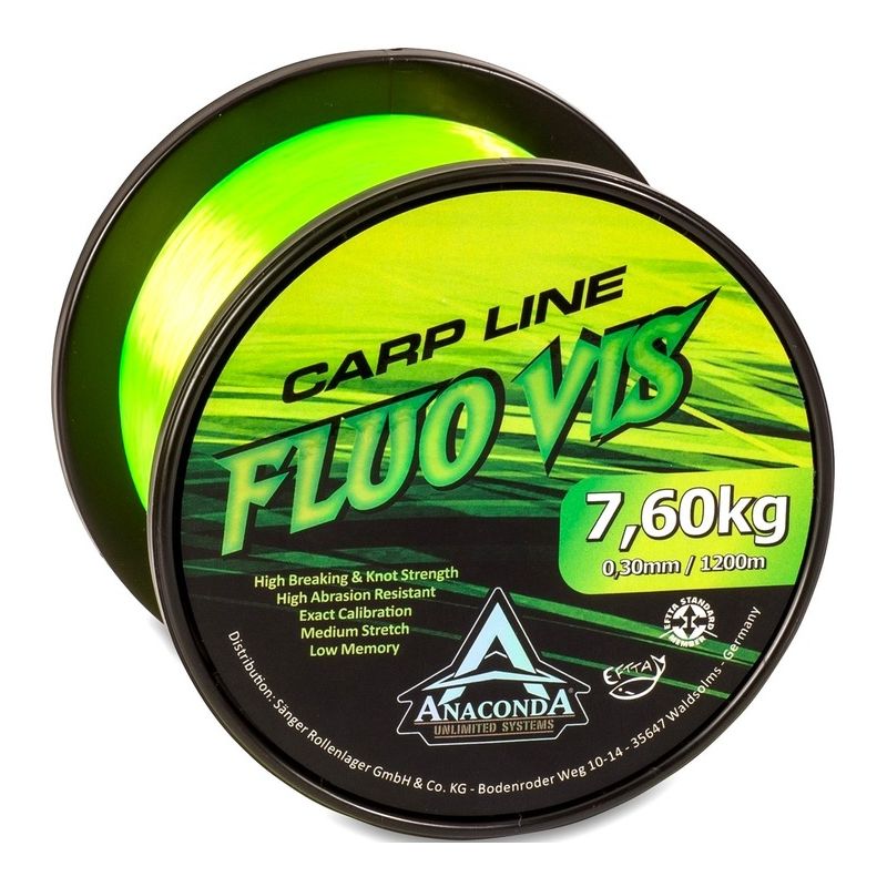 ŻYŁKA ANACONDA FLUOVIS CARP LINE 1200m 0,33mm