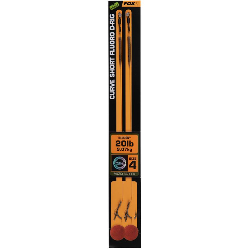 PRZYPON FOX CURVE SHORT FLUORO D-RIG 4 20lb