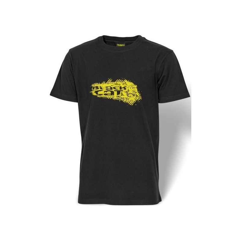 KOSZULKA BLACK CAT T-SHIRT CZARNY ROZM M