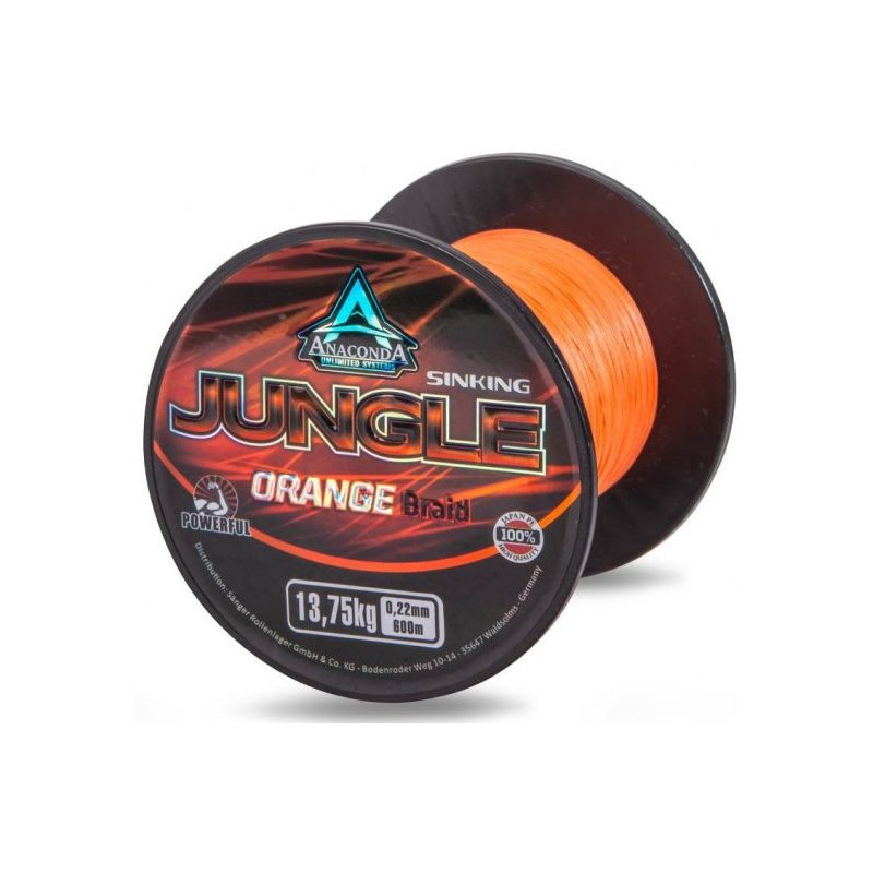 PLECIONKA ANACONDA JUNGLE ORANGE BRAID 600m 0,25mm