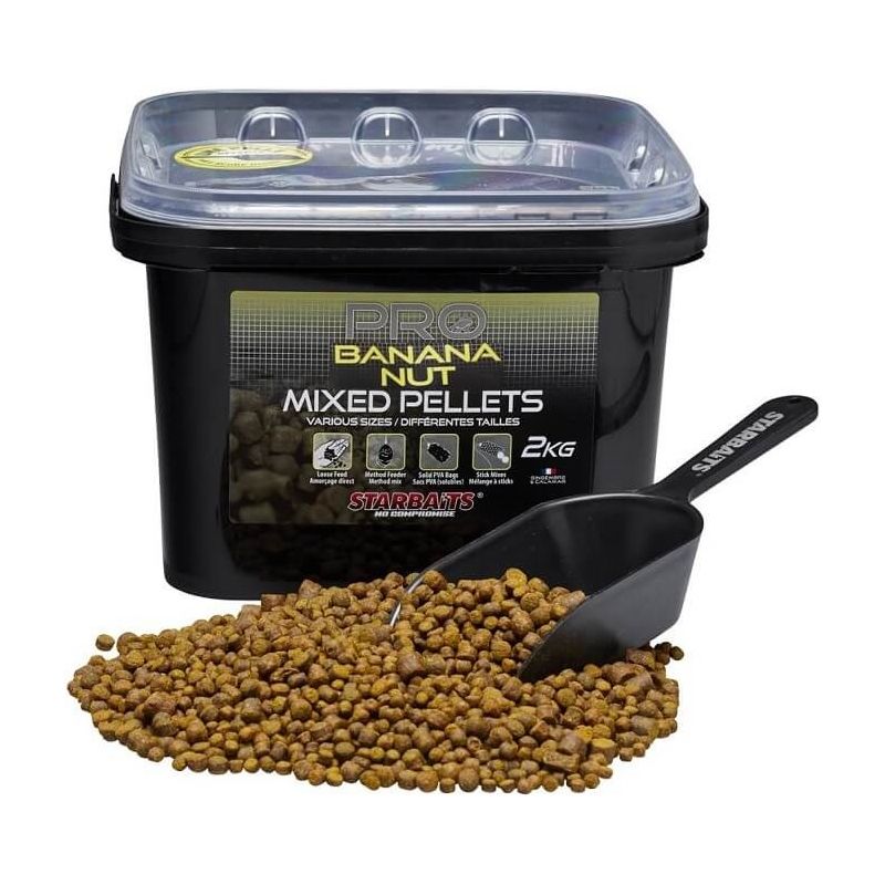 PELLET STARBAITS BANANA NUT MIXED 2kg WIADRO 