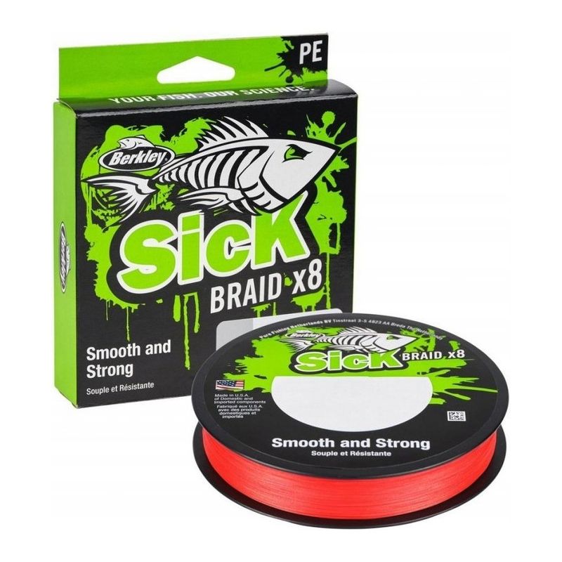 PLECIONKA BERKLEY X8 SICK BRAID RED 0,06mm 150m