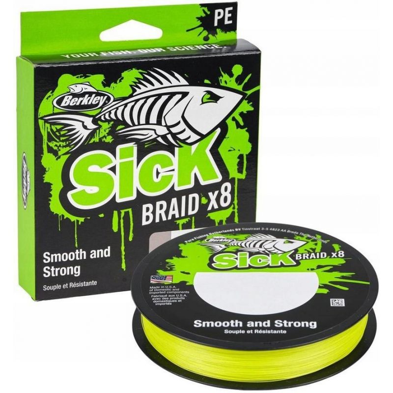 PLECIONKA BERKLEY SICK BRAID X8 0.08mm 150m FLUO