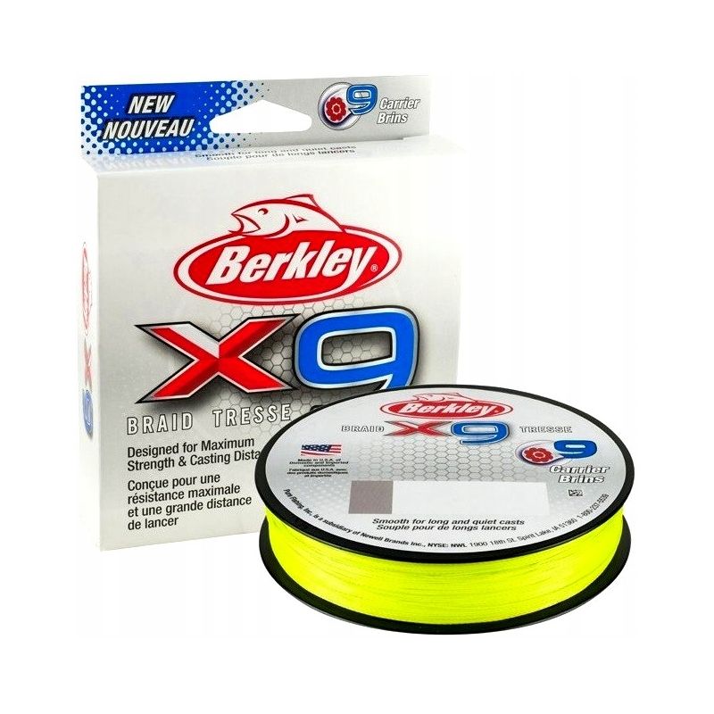PLECIONKA BERKLEY X9 BRAID 0.08mm 150m FLUO GREEN