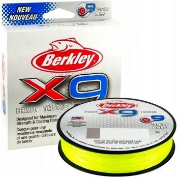 PLECIONKA BERKLEY X9 BRAID 0.10mm 150m FLUO GREEN