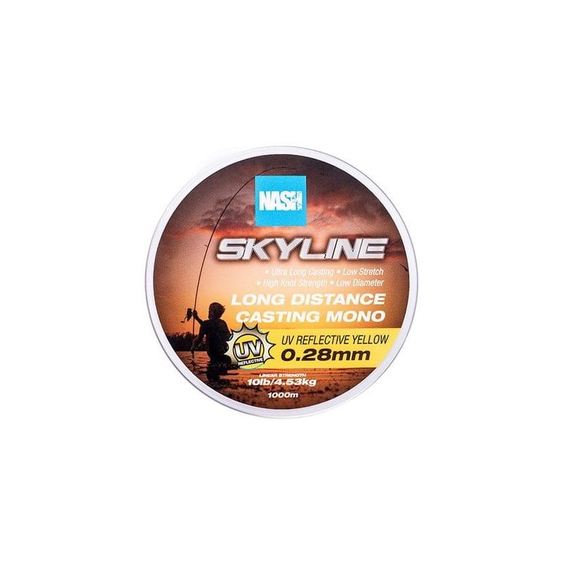ŻYŁKA NASH SKYLINE MONO UV YELLOW 0,28mm 1000m 10l