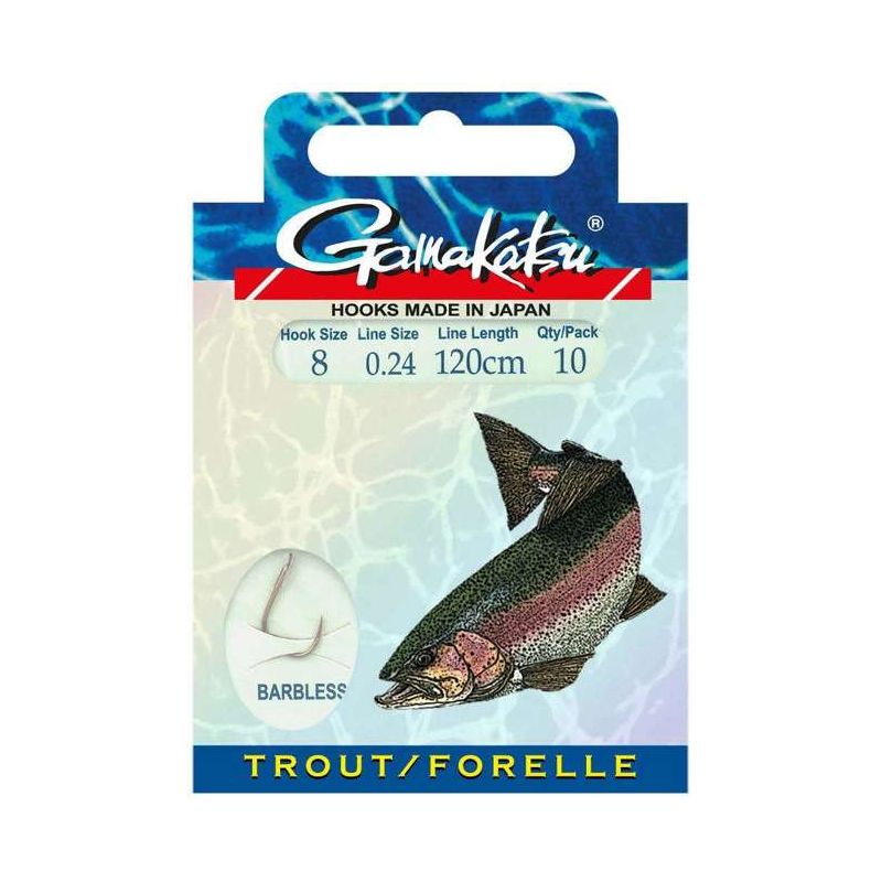 HACZYKI WIĄZANE GAMAKATSU TROUT RED 14 0.12mm 120