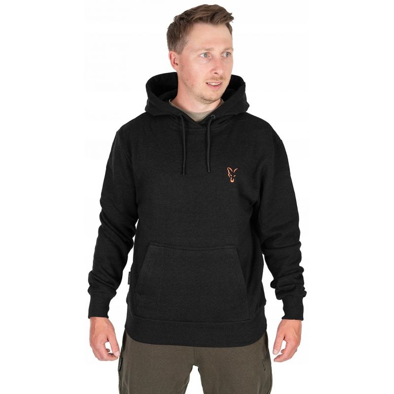 BLUZA FOX COLLECTION HOODY BLACK ORANGE S