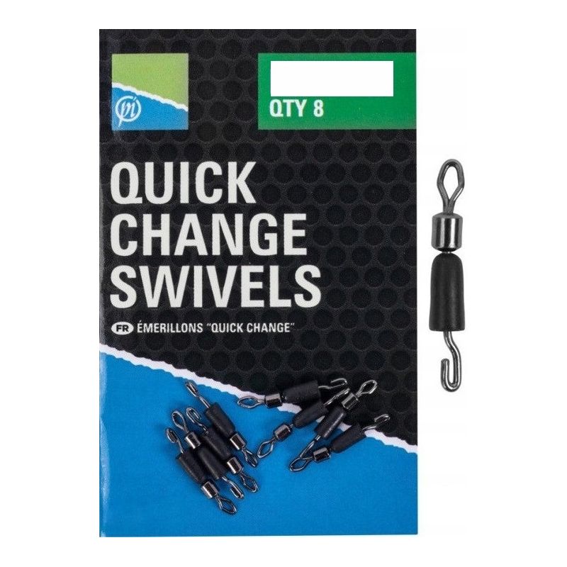 ŁĄCZNIK PRESTON QUICK CHANGE SWIVELS MEDIUM 8szt