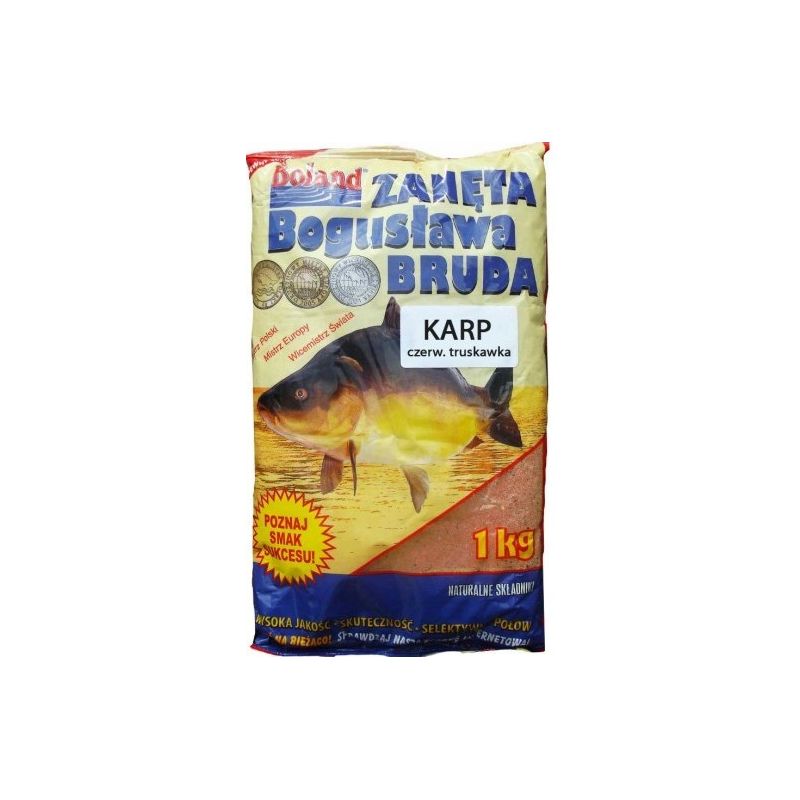 ZANĘTA BOLAND POPULARNA 1kg KARP TRUSKAWKA CZERWON