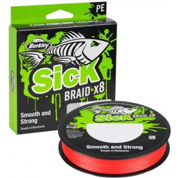 PLECIONKA BERKLEY SICK BRAID X8 0.10mm 150m RED