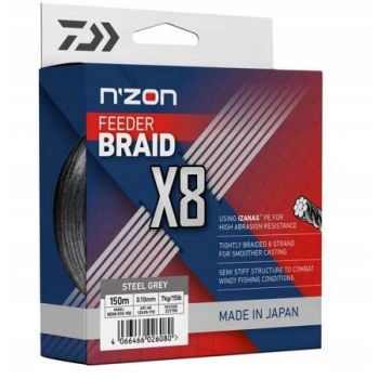 PLECIONKA DAIWA N'ZON X8 0.08mm 150m STEEL GREY