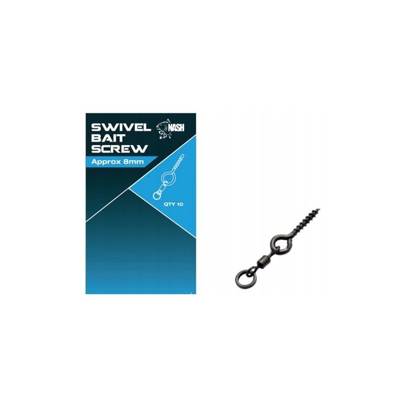 WKRĘT Z KRĘTLIKIEM NASH SWIVEL BAIT SCREW 13mm