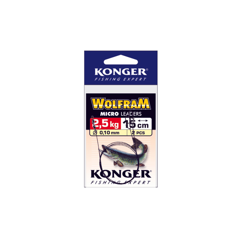PRZYPON KONGER WOLFRAM MIKRO 20cm 2,5kg 2szt