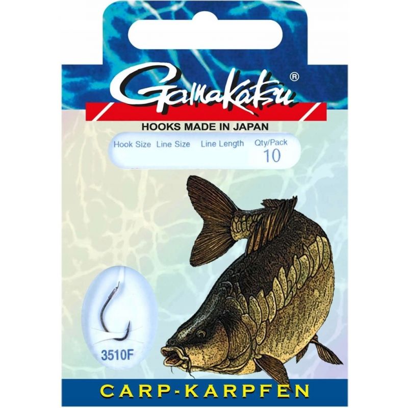 HACZYKI WIĄZANE GAMAKATSU CARP 3510F 0,26mm 6