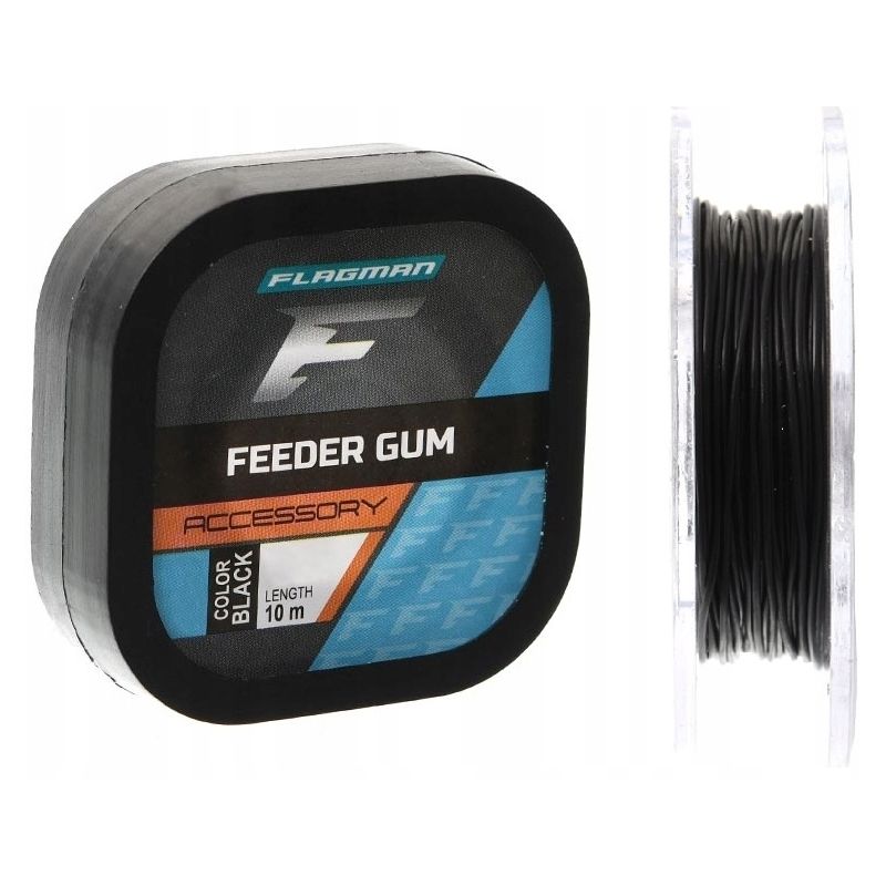 AMORTYZATOR FLAGMAN FEEDER GUMA 0.60mm 10m BLACK