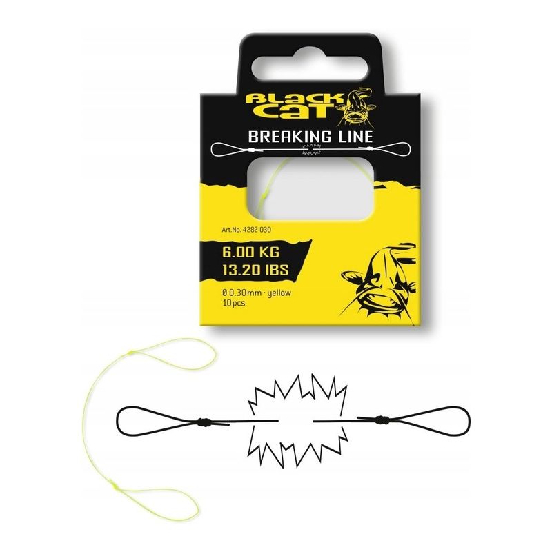 ŁĄCZNIK DO ZRYWKI BLACK CAT 6kg 0.30mm YELLOW 10sz