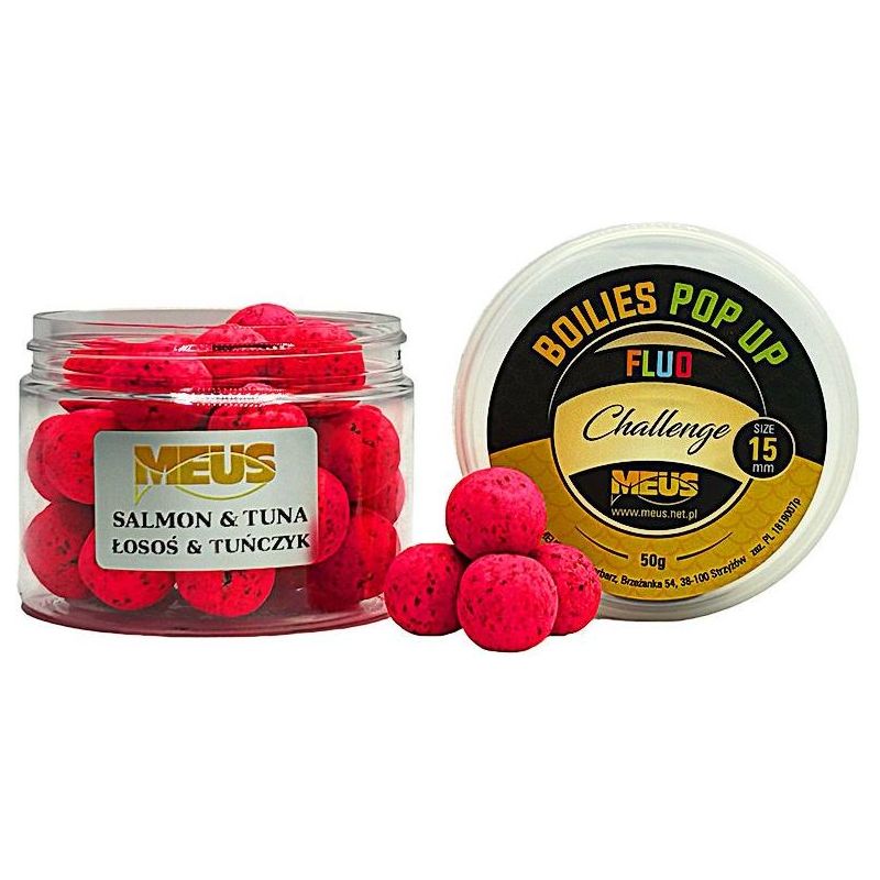 KULKI MEUS CHALLENGE POP UP FLUO 15mm ŁOSOŚ TUŃCZY