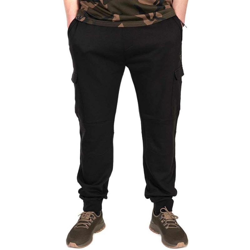 SPODNIE FOX LW BLACK CAMO COMBAT JOGGERS ROZM M