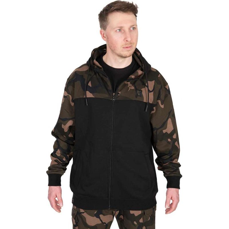 BLUZA FOX LW BLACK CAMO SPLIT ZIP HOODY ROZM S
