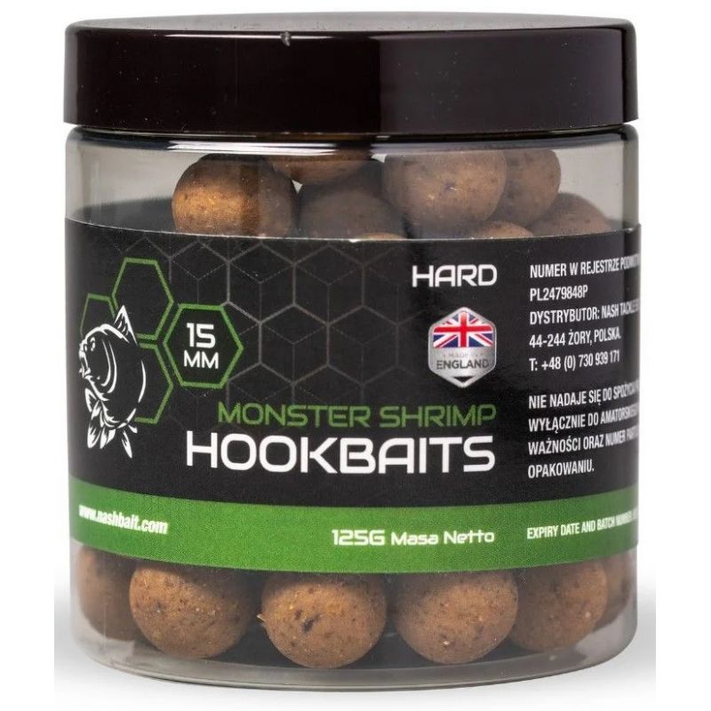 KULKI NASH MONSTER SHRIMP HARD HOOKBAITS 15mm 125g